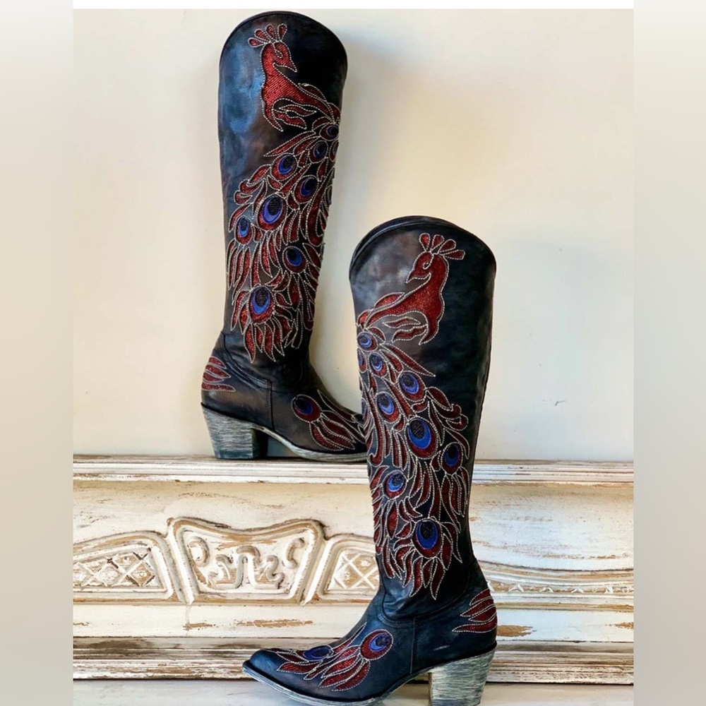 Old Gringo Black and Red Heeled Boots